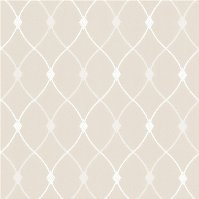 Slipper Trellis Ivory by Kasmir Designer Fabric 5110 100% Polyester INDIA 30,000 Wyzenbeek Double Rubs Horizontal: 3 1/8 inches and Vertical: 5 1/8 inches 56 - 57 - Swanky Fabrics -