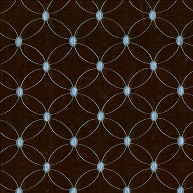 Soliloquy Chocolate by Kasmir Designer Fabric 5068 100% Polyester Embroidery Contents 100% Polyester CHINA Not Tested H: 4 inches, V: 3 6/8 inches 57 - 58 - Swanky Fabrics - Kasmir