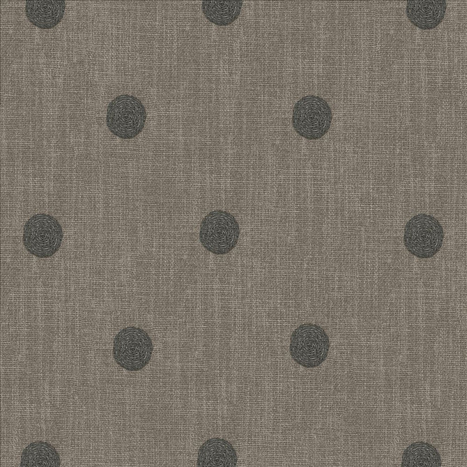 Spot The Dots Platinum by Kasmir Designer Fabric 1438 100% Polyester Embroidery 100% Rayon INDIA 30,000 Wyzenbeek Double Rubs Horizontal: 5 inches and Vertical: 4 2/8 inches 51 - 55 - Swanky Fabrics -