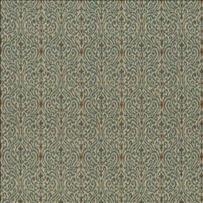 Tandoori Scroll Driftwood by Kasmir Designer Fabric 5082 100% Cotton USA 15,000 Wyzenbeek Double Rubs H: 13 4/8 inches, V: 9 inches 54 - Swanky Fabrics - Kasmir