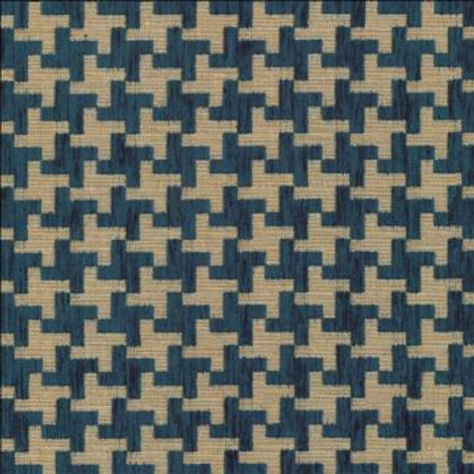 Windmill Prussian by Kasmir Designer Fabric 1441 42% Acrylic 33% Polyester 25% Cotton TURKEY 31,000 Martindale Cycles H: 1 3/8 inches, V: 1 3/8 inches 54 - Swanky Fabrics - Kasmir