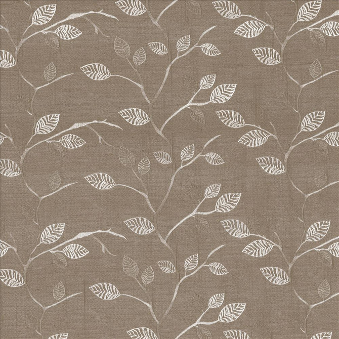 Woodbine Pewter by Kasmir Designer Fabric 5066 100% Polyester Embroidery 100% Polyester CHINA Not Tested Horizontal: 26 inches and Vertical: 11 6/8 inches 52 - 58 - Swanky Fabrics -