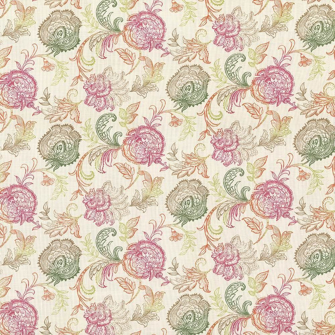 Zoes Garden Sorbet by Kasmir Designer Fabric See sample 100% Cotton
 SPAIN 18,000 Wyzenbeek Double Rubs </p><p>Repeat: Horizontal: 27 inches and Vertical: 13 4/8 inches 54 - Swanky Fabrics -