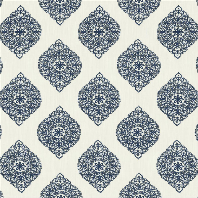Blissful Blue  by Kasmir Designer Fabric 5156 100% Polyester
 CHINA Not Tested Horizontal: 11 6/8 inches and Vertical: 11 6/8 inches 59  - Swanky Fabrics -