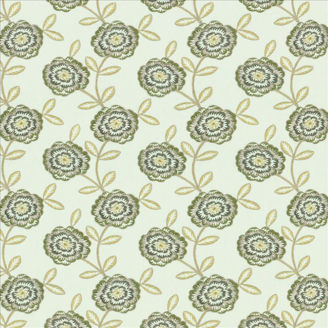 Caden Greenery by Kasmir Designer Fabric 5156 50% Cotton 50% Polyester INDIA Not Tested Horizontal: 8 4/8 inches and Vertical: 9 2/8 inches 54 - Swanky Fabrics -
