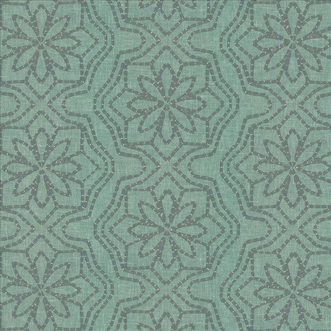 Cassie Spa by Kasmir Designer Fabric See sample 70% Polyester
30% Cotton
 INDIA Not Tested </p><p>Repeat: Horizontal: 13 inches and Vertical: 6 inches 54 - Swanky Fabrics -