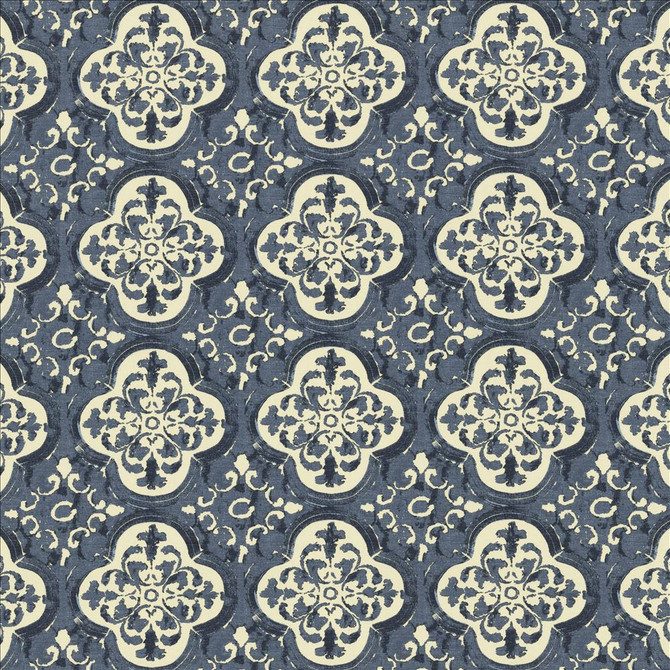 Foil Indigo by Kasmir Designer Fabric 5154 55% Linen 45% Cotton CHINA 15,000 Wyzenbeek Double Rubs Horizontal: 9 inches and Vertical: 9 inches 54 - Swanky Fabrics -