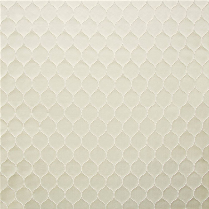 Glensheen White by Kasmir Designer Fabric See sample 100% Polyester
 INDIA Not Tested </p><p>Repeat: Horizontal: 1 1/8 inches and Vertical: 2 inches 54 - Swanky Fabrics -