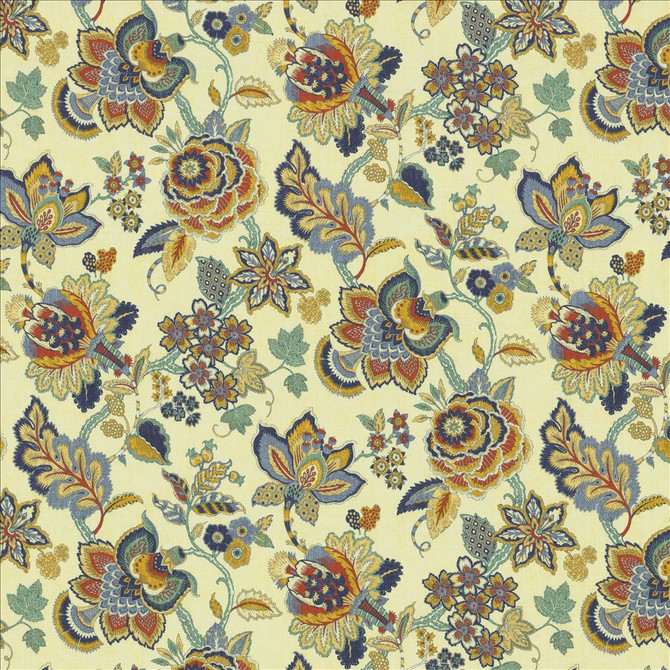 Kates Garden Americana by Kasmir Designer Fabric 5143 100% Cotton
 SPAIN 30,000 Wyzenbeek Double Rubs </p><p>Repeat: Horizontal: 27 inches and Vertical: 27 inches 54 - Swanky Fabrics -