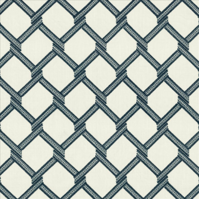 Link Navy  by Kasmir Designer Fabric 5156 73% Polyester
27% Cotton
 INDIA Not Tested Horizontal: 6 4/8 inches and Vertical: 9 2/8 inches 54  - Swanky Fabrics -