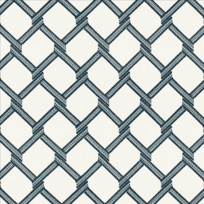 Link Navy by Kasmir Designer Fabric 5156 73% Polyester
27% Cotton
 INDIA </p><p>Repeat: Horizontal: 6 4/8 inches and Vertical: 9 2/8 inches 54 - Swanky Fabrics -