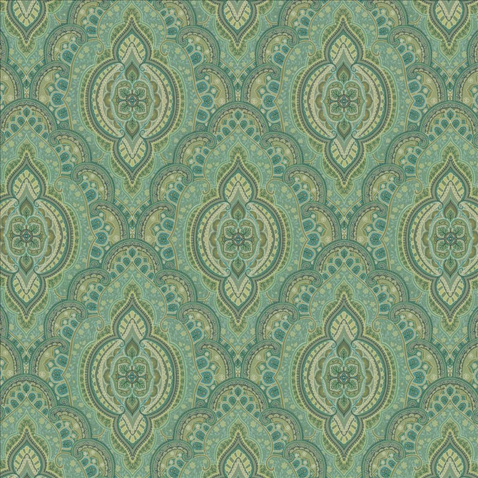 Nea Palmetto by Kasmir Designer Fabric 5142 100% Cotton SOUTH KOREA 15,000 Wyzenbeek Double Rubs Horizontal: 13 4/8 inches and Vertical: 17 6/8 inches 54 - Swanky Fabrics -