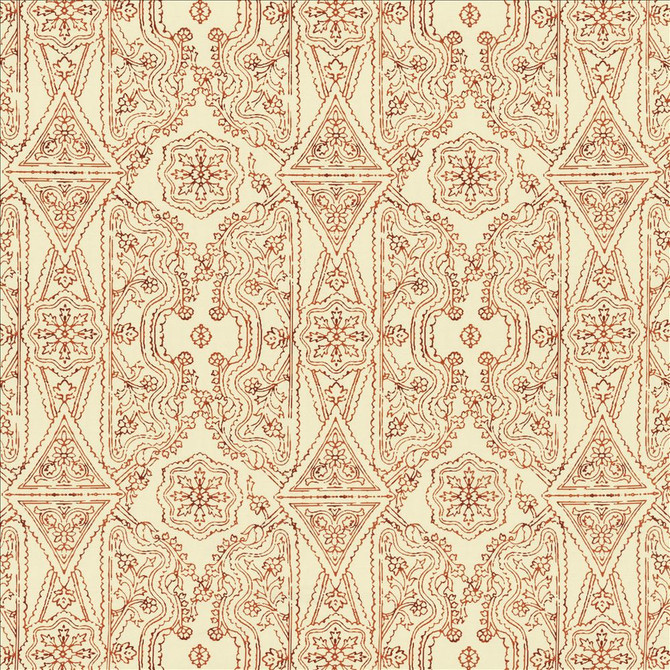 Panwar Burnt Orange by Kasmir Designer Fabric 5155 55% Linen
45% Cotton
 CHINA </p><p>Repeat: Horizontal: 13 5/8 inches and Vertical: 17 inches 54 - Swanky Fabrics -