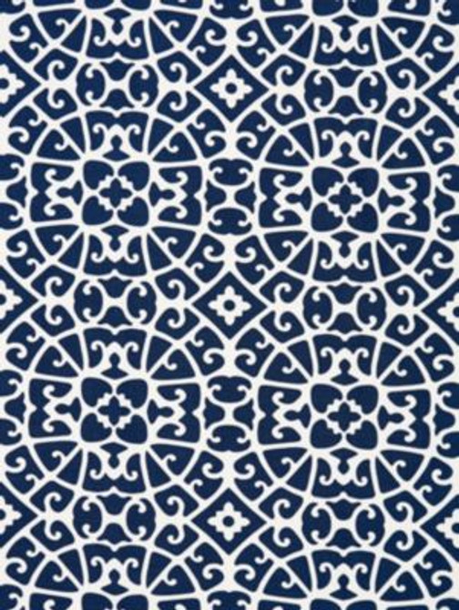 Anshun Lattice Indigo SC165590005 by Scalamandre Designer Fabric FALL 2015, ORIANA 52% LINEN, 48% COTTON UNITED KINGDOM LIGHT DUTY Horizontal: 13" and Vertical: 13.5" 55 - Swanky Fabrics -