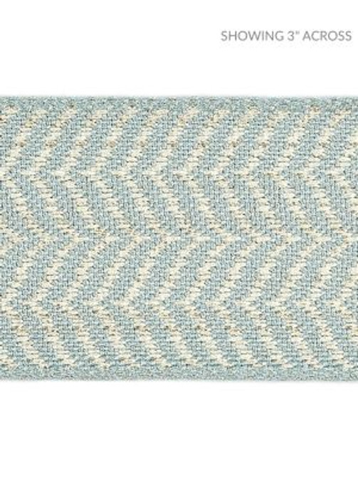 Artemis Tape Mineral SCT32940002 by Scalamandre Designer Trim MODERN LUXURY 88% VISCOSE 12% LUREX FRANCE LIGHT DUTY Horizontal: .625" and Vertical: 2.38 - Swanky Fabrics -
