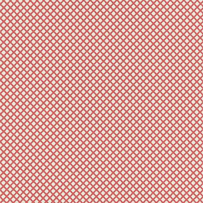 Bellaire Trellis/Coral K65121-004 by Boris Kroll Designer Fabric CALYPSO - CRYPTON HOME 71% COTTON 29% POLYESTER USA HEAVY DUTY Horizontal: .875" and Vertical: .875" 54.5" - Swanky Fabrics -