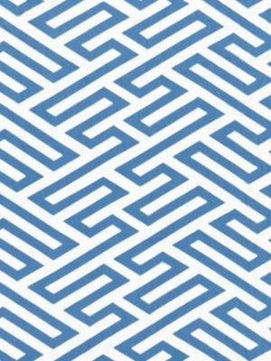 Canton Fret Applique Porcelain SC272180004 by Scalamandre Designer Fabric CHINOIS CHIC 85% LINEN 13% COTTON 2% VISCOSE INDIA LIGHT DUTY Horizontal: 8" and Vertical: 8" 50 - Swanky Fabrics -