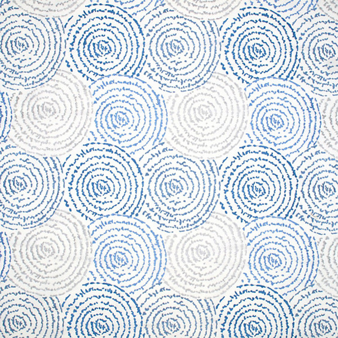 Coriolis/Mediterranean V5 00036140 by Grey Watkins Designer Fabric WATERFALL                                                              100% COTTON INDIA LIGHT DUTY Horizontal: 14.75" and Vertical: 16.75" 51"  - Swanky Fabrics -