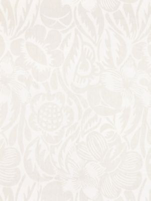 Deco Flower Pearl Grey SC271310002 by Scalamandre Designer Fabric BOTANICA 100% LINEN ITALY MEDIUM DUTY Horizontal: 43.375" and Vertical: 27" 54 - Swanky Fabrics -