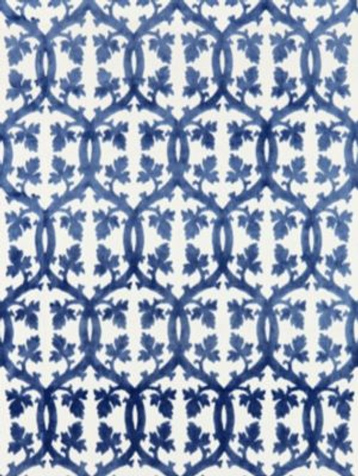Falk Manor House Lapis SC26690M0017 by Scalamandre Designer Fabric BOTANICA 50% COTTON 50% VISCOSE INDIA MEDIUM DUTY Horizontal: 14.5" and Vertical: 13.5" 55.25 - Swanky Fabrics -