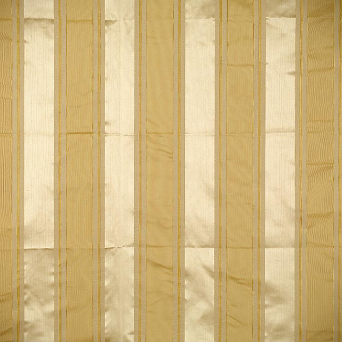 Federal Stripe/Champagne & Antique Gold 20276M-005 by Scalamandre Designer Fabric 100% SILK INDIA LIGHT DUTY Horizontal: and Vertical: 6.5" 52.5" - Swanky Fabrics -