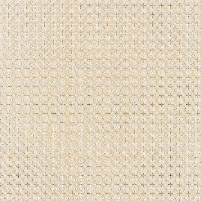 Floret Embroidery/Gilt 27133-002 by Scalamandre Designer Fabric MODERN LUXURY 88% VISCOSE 12% SPUN POLYESTER|ON 100% LINEN GROUND INDIA HEAVY DUTY Horizontal: .75" and Vertical: .75" 51" - Swanky Fabrics -