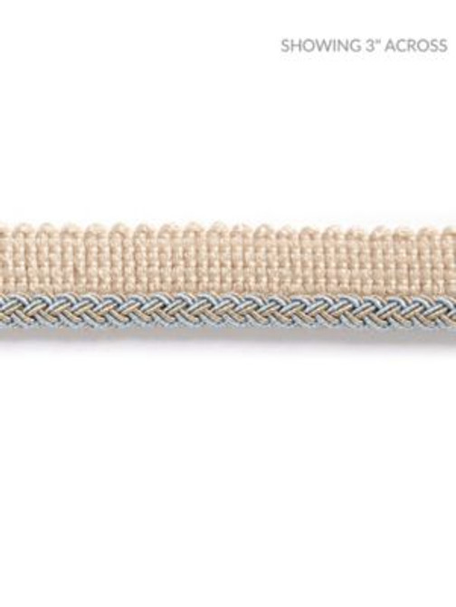 Georgica Braided Cord Mineral SCC3030008 by Scalamandre Designer Trim HAMPTONS TRIMMINGS 38% ACETATE 29% VISCOSE 27% ACRYLIC, 6% COTTON ITALY LIGHT DUTY Horizontal: and Vertical: 0.25 - Swanky Fabrics -