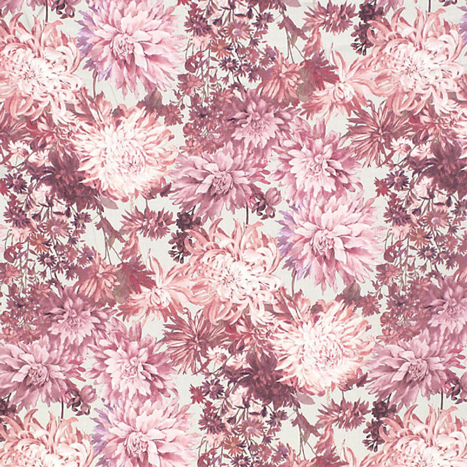 Grey'S Flower Garden/Pinks 8037-002 by Grey Watkins Designer Fabric STOCKED AT SCALAMANDRE WAREHOUSE 100% LINEN AUSTRIA MEDIUM DUTY Horizontal: 31" and Vertical: 29" 58" - Swanky Fabrics -