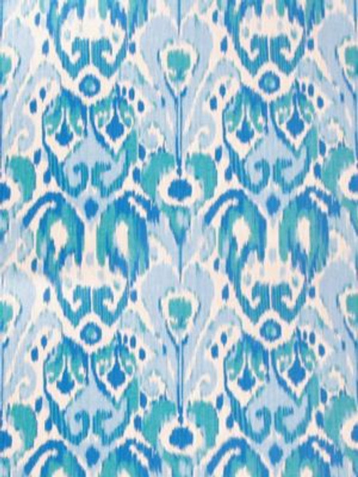Greystone Blues On Cream SC165270003 by Scalamandre Designer Fabric 100% COTTON ITALY LIGHT DUTY Horizontal: 18" and Vertical: 13.375" 53 - Swanky Fabrics -