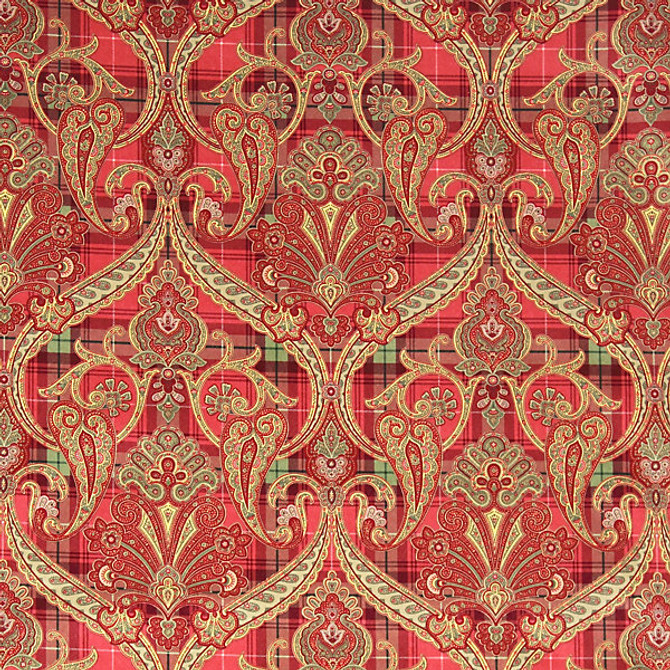 Highland Fling Reds & Pink by Scalamandre
 Fabric Scalamandre
 Fabric Highland Fling Reds & PinkFabric 100% COTTON ITALY </p><p>Repeat: H: 25", V: 13.25" 54" - Fabric Carolina -