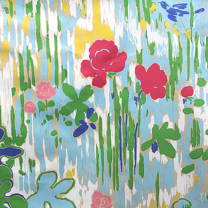La Fenetre Ouverte/Multi 16549-001 by Scalamandre Designer Fabric BELLE JARDIN STOCKED AT 100% COTTON FRANCE LIGHT DUTY Horizontal: 46.5" and Vertical: 51" 50" - Swanky Fabrics -