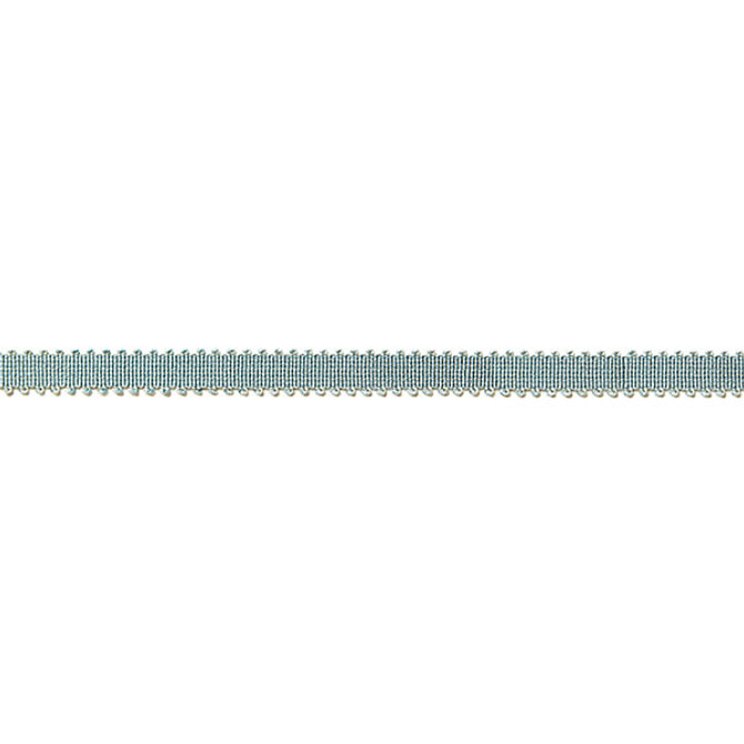Lancaster Gimp/Aqua V658-012 by Scalamandre Trim Designer Trim 100% SPUN RAYON CHINA LIGHT DUTY Horizontal: and Vertical: 0.5" - Swanky Fabrics -