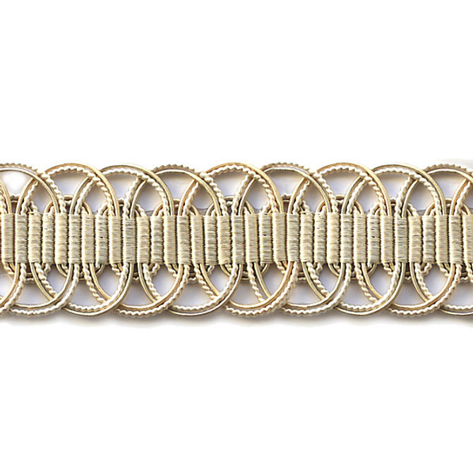 Le Mans/Linen Whites V875-001 by Scalamandre Trim Designer Trim 90% SILK 10% COTTON CHINA LIGHT DUTY Horizontal: and Vertical: 1.5" - Swanky Fabrics -