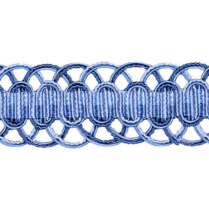 Le Mans/Blues V875-007 by Scalamandre Trim Designer Trim SCALAMANDRE WAREHOUSE 90% SILK 10% COTTON CHINA LIGHT DUTY Horizontal: and Vertical: 1.5" - Swanky Fabrics -