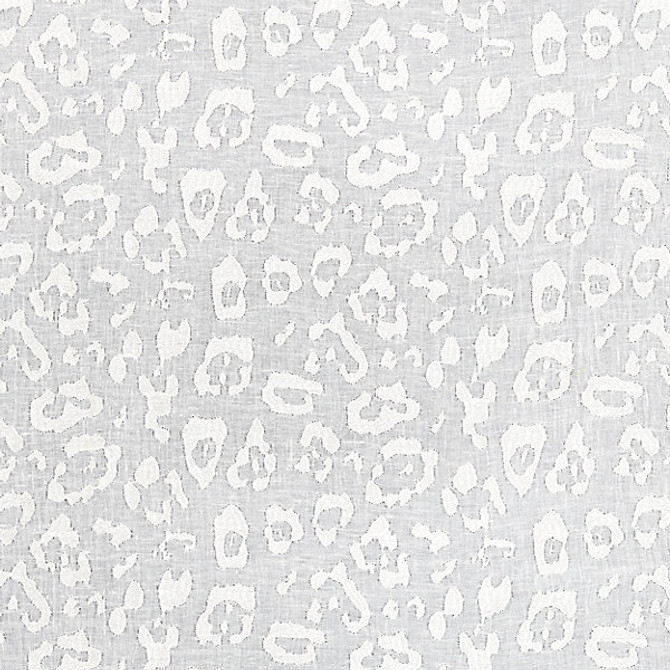 Leopard Linen Sheer/Ivory 27054-001 by Scalamandre Designer Fabric ATMOSPHERE SHEERS 65% LINEN 35% VISCOSE INDIA LIGHT DUTY Horizontal: 7.5" and Vertical: 9.875" 49" - Swanky Fabrics -