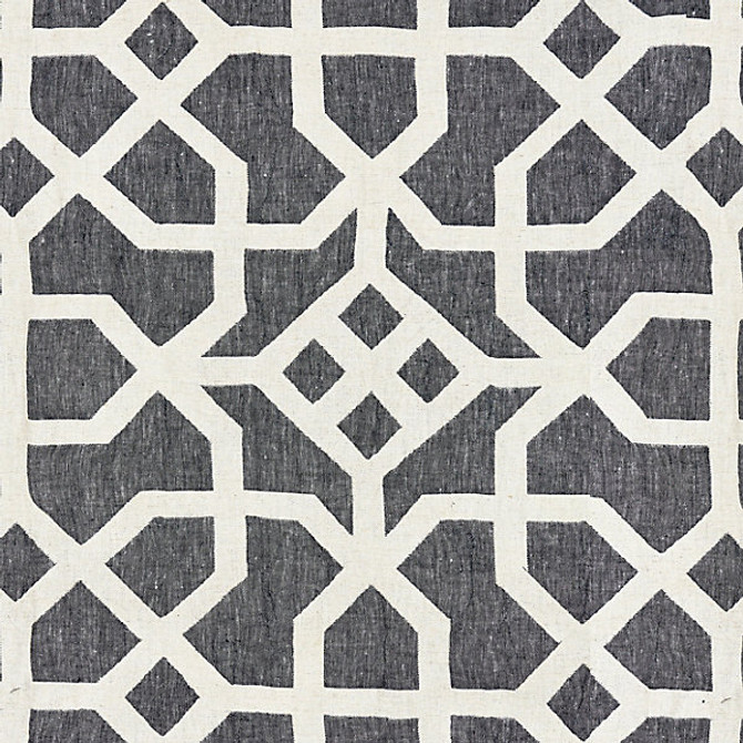 Linen Lattice/Indigo & Greige by Scalamandre Fabric Scalamandre Fabric Linen Lattice/Indigo & GreigeFabric MODERN LUXURY 89% LINEN 9% VISCOSE 2% NYLON INDIA </p><p>Repeat: H: 23", V: 25" 53" - Fabric Carolina -