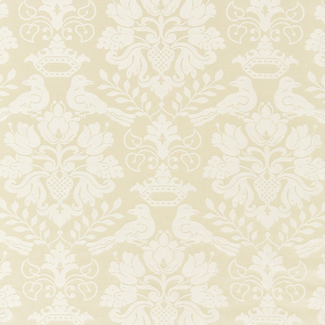 Love Bird/Creme 1098Mm-001 by Scalamandre Designer Fabric STOCKED AT 100% SILK INDIA LIGHT DUTY Horizontal: 16" and Vertical: 13" 55" - Swanky Fabrics -