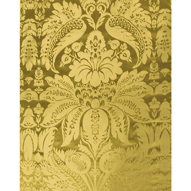 Newport Damask/Vermeil 20100M-002 by Scalamandre Designer Fabric 100% SILK INDIA LIGHT DUTY Horizontal: 47" and Vertical: 27" 54" - Swanky Fabrics -