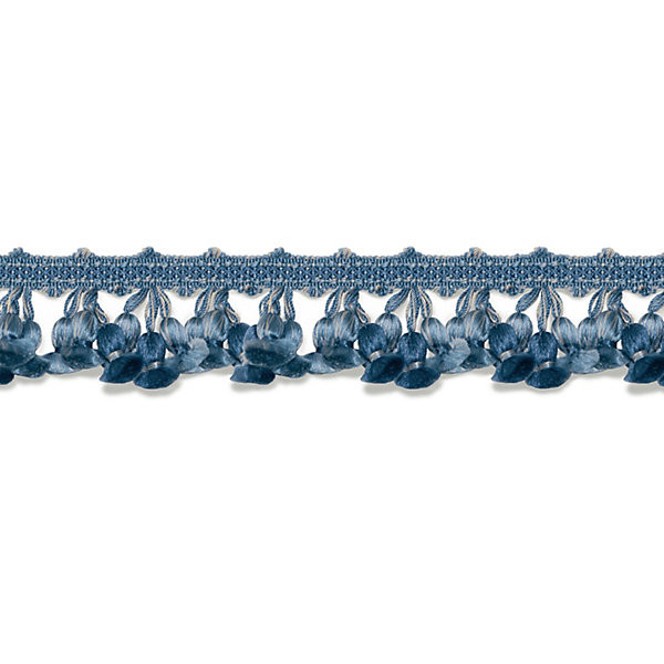 Newport Tassel Fringe/Med Blue, Dk Blue & Grey FT1103-012 by Scalamandre Trim Designer Trim SCALAMANDRE WAREHOUSE 100% SILK CHINA LIGHT DUTY Horizontal: and Vertical: 2" - Swanky Fabrics -