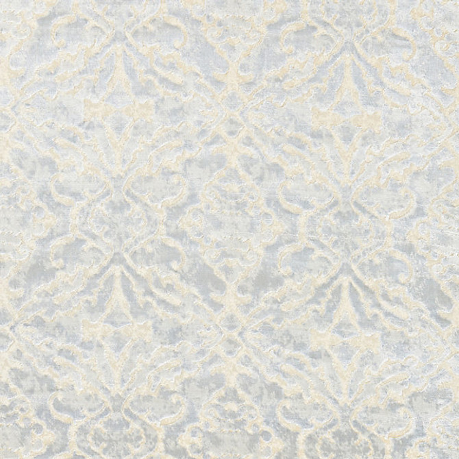 Palazzo Velvet/Glacier 27084-001 by Scalamandre Designer Fabric FALL 2016 STOCKED AT 49% VISCOSE;38% COTTON;13% METALLIC INDIA HEAVY DUTY Horizontal: 12.875" and Vertical: 13.75" 54" - Swanky Fabrics -
