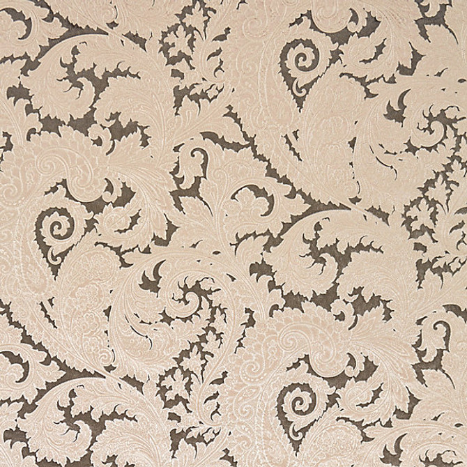 Palermo Velvet Paisley/Pewter 16565-004 by Scalamandre Designer Fabric FALL 2015 STOCKED AT 60% VISCOSE;40% COTTON ITALY HEAVY DUTY Horizontal: 18.5" and Vertical: 26.25" 55" - Swanky Fabrics -