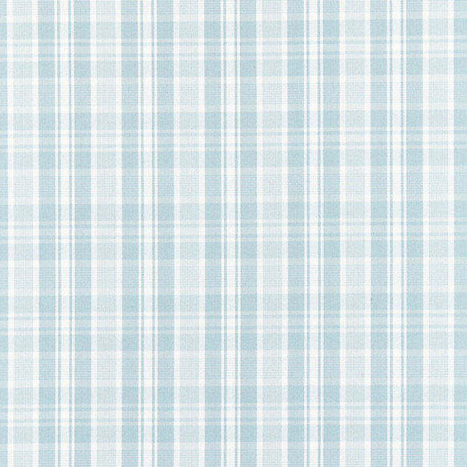 Preston Cotton Plaid/Sky 27122-004 by Scalamandre Designer Fabric CHATHAM STRIPES & PLAIDS 100% COTTON INDIA MEDIUM DUTY Horizontal: 2.375" and Vertical: 2.125" 53" - Swanky Fabrics -