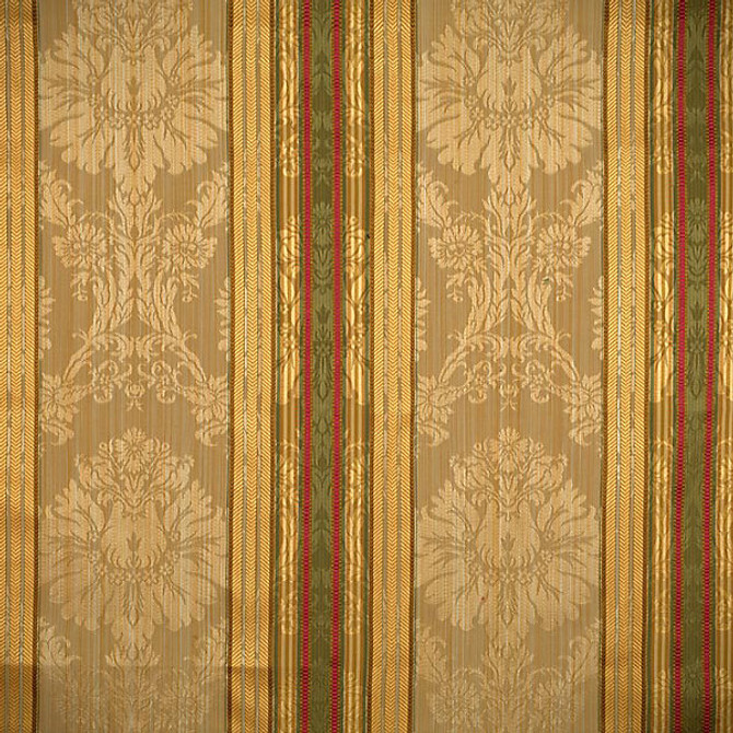 Santa Margarita/Multi On Ochre 26166-006 by Scalamandre Designer Fabric STOCKED AT 84% COTTON;16% VISCOSE ITALY MEDIUM DUTY Horizontal: 17" and Vertical: 14" 55" - Swanky Fabrics -