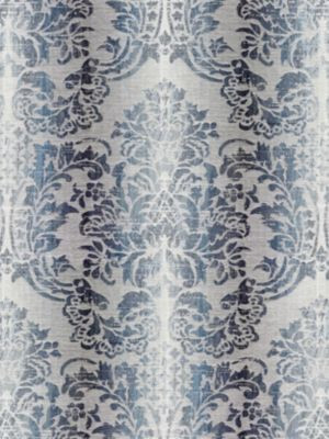 Sorrento Linen Damask Indigo SC270930004 by Scalamandre Designer Fabric MERCHANTE 40% COTTON 40% VISCOSE 20% LINEN ITALY LIGHT DUTY Horizontal: 40" and Vertical: 27" 54 - Swanky Fabrics -