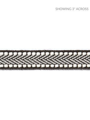 Watermill Gimp Charcoal SCT32860010 by Scalamandre Designer Trim HAMPTONS TRIMMINGS 98% ACRYLIC 2% POLYESTER CHINA LIGHT DUTY Horizontal: and Vertical: 0.63 - Swanky Fabrics -