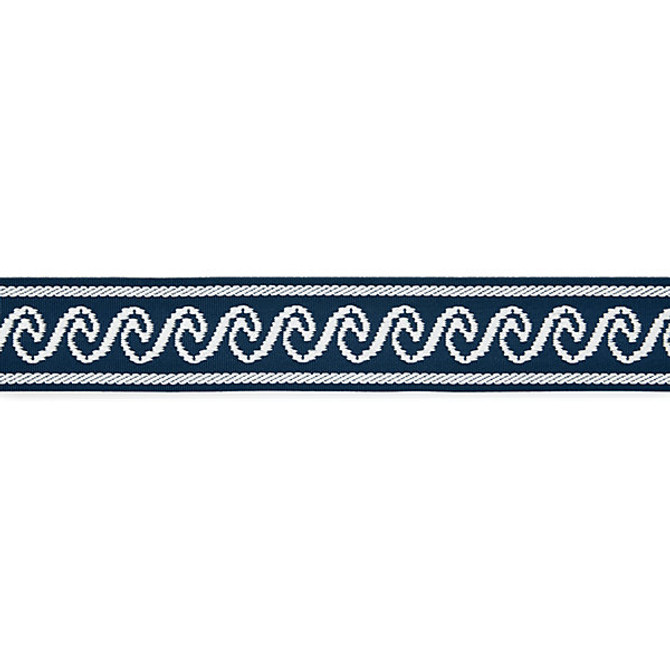Wave Tape Indigo by Scalamandre
 Trim Scalamandre
 Trim Wave Tape IndigoTrim ISOLA INDOOR / OUTDOOR 100% POLYOLEFIN UNITED KINGDOM </p><p>Repeat: H: 1.125", V: 2.375" - Fabric Carolina -