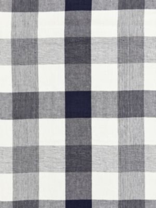 Westport Linen Plaid Navy SC271350008 by Scalamandre Designer Fabric CHATHAM STRIPES & PLAIDS 100% LINEN INDIA MEDIUM DUTY Horizontal: 15.75" and Vertical: 15.5" 60 - Swanky Fabrics -