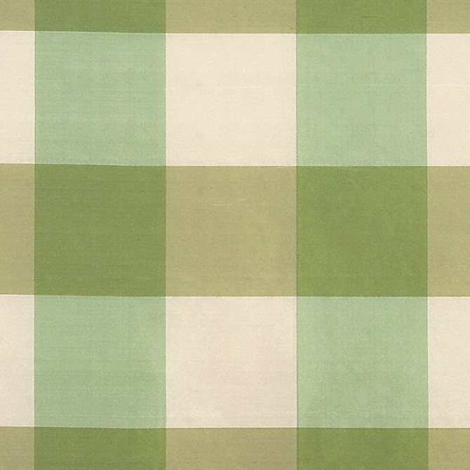 Woodland Check/Green & Ivory Sc 000236291 by Scalamandre
 Designer Fabric                                                                        100% SILK INDIA LIGHT DUTY Horizontal: 8" and Vertical: 8" 56"  - Swanky Fabrics -