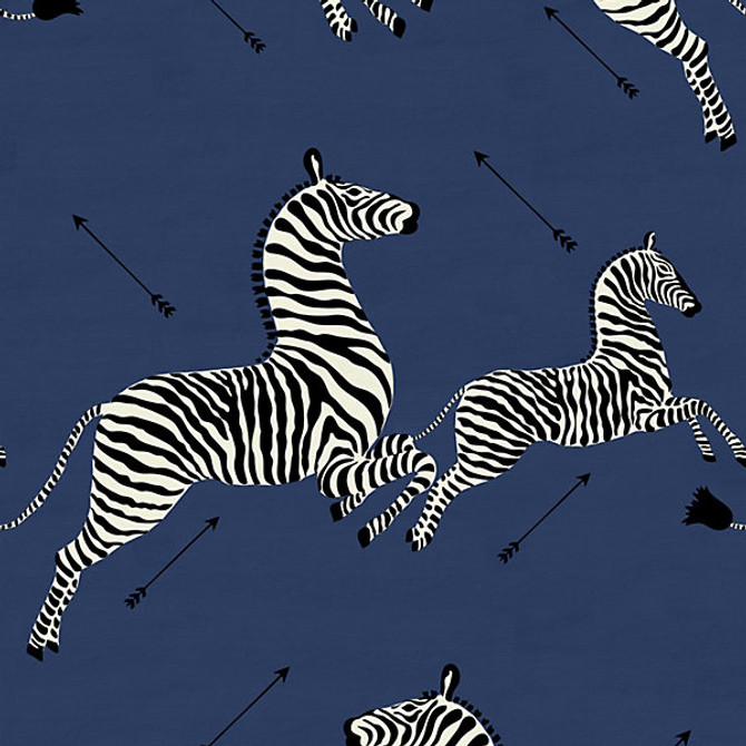 Zebras - Outdoor/Denim by Scalamandre Fabric Scalamandre Fabric Zebras - Outdoor/DenimFabric ZEBRAS 100% SOLUTION DYED POLYESTER ITALY </p><p>Repeat: H: 39.25", V: 27.5" 55.5" - Fabric Carolina -