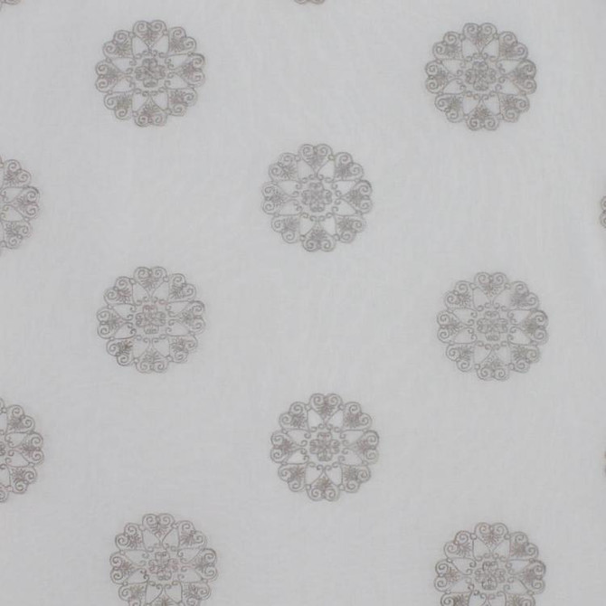 Mumbai Silver by RM CoCo Designer Fabric Window Dressing 100% POLYESTER GROUND 100 COTT E - Machine washable Horizontal: 16 and Vertical: 11.5 52 - Swanky Fabrics -